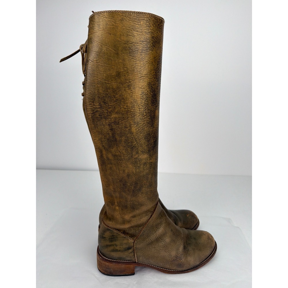 Corral Tall Riding Boots Womens 9.5 Brown Leather Lace Up Back Equestrian